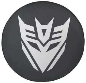 SpareCover® Brawny Series - Transformers Decepticon 27" Black Denim Tire Cover - Picture 1 of 10