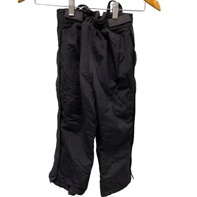 LL Kids LL Bean Black Snow Pants Hook and Loop Adjustable Waist XS/6 - Image 1 of 4