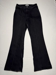 Pantalones de mezclilla acampanados de tiro alto Abercrombie & Fitch 31 12L negros Curve Love para mujer’s - Imagen 1 de 7