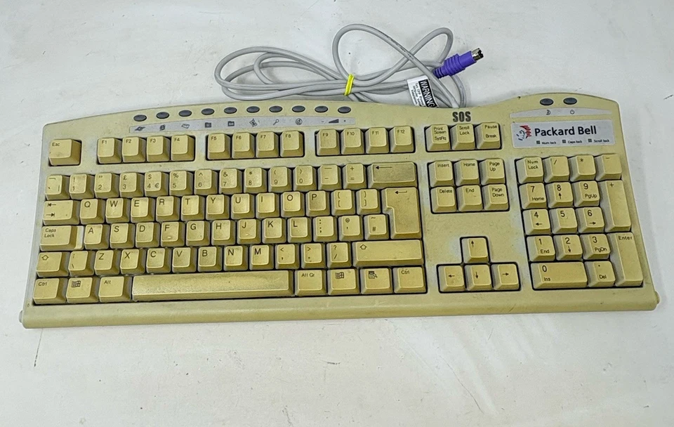 Packard Bell sk-2300H Keyboard Wired PC Computer Retro Vintage  - Image 1 of 4