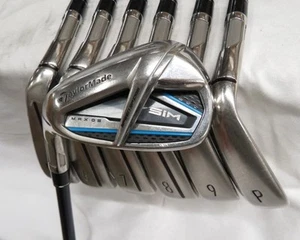Left Handed TaylorMade Sim Max OS Irons 5-PW,AW with Ventus 6R Flex Shafts Mint - Picture 1 of 10