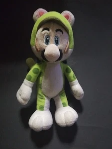 Little Buddy 1372 Super Mario Neko Cat Luigi Green Plush 8" plush - Picture 1 of 9