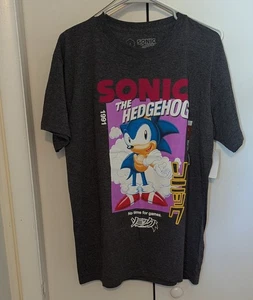 Camiseta Kanji Sonic The Hedgehog Talla M Gris Japonés No Time For Games Logo - Imagen 1 de 9