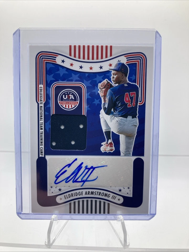 2024 Panini Stars and Stripes Collegiate Team Eldridge Armstrong III Auto Jersey - Image 1 of 4