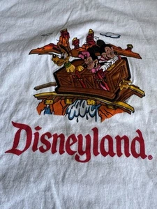 Vintage Mickey Mouse Disney shirt Crewneck XL white Made Usa Cartoon 90s - Picture 1 of 7