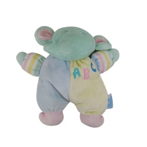 Vintage Eden elephant ABC baby plush rattle pastel colors 7” lovey stuffed toy - Picture 1 of 10