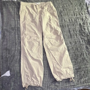 Gap Surplus Women’s Size 10 Midrise Pants Tan With Drawstring Ankles - Picture 1 of 8