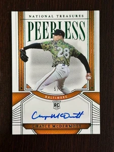 2024 Panini National Treasures Chayce McDermott Emerald 5/5 Auto RC Orioles - Picture 1 of 2