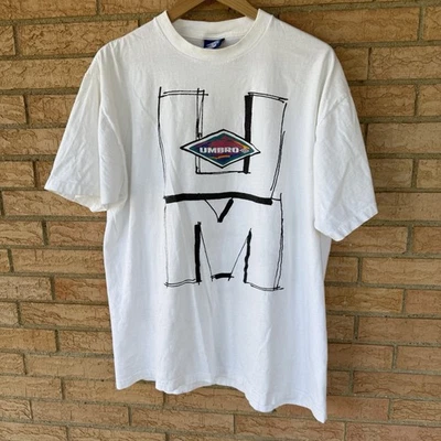 90s double-sided UMBRO oversized spellout single stitch t-shirt size XL vintage - Image 1 of 4