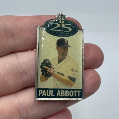 Vintage Seattle Mariners Paul Abbott 25th Anniversary Lapel Pin - Image 1 of 4