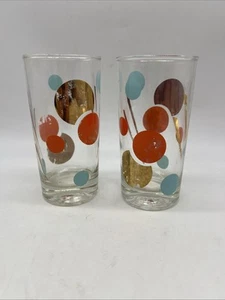 Set Of 2 ECLIPSE “Zombie” High ball Cocktail Barware Russel Wright MCM Polka Dot - Picture 1 of 9