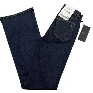 Rag & Bone Jeans Damen 24 Casey High Rise Flare Dark Rinse Denim Classic Boho - Bild 1 von 11