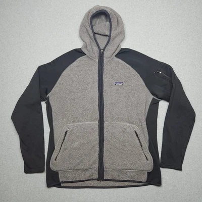 Chaqueta polar Patagonia para hombre XL negra gris Los Lobos senderismo cremallera completa capucha 25590F0 Foto 1 de 4