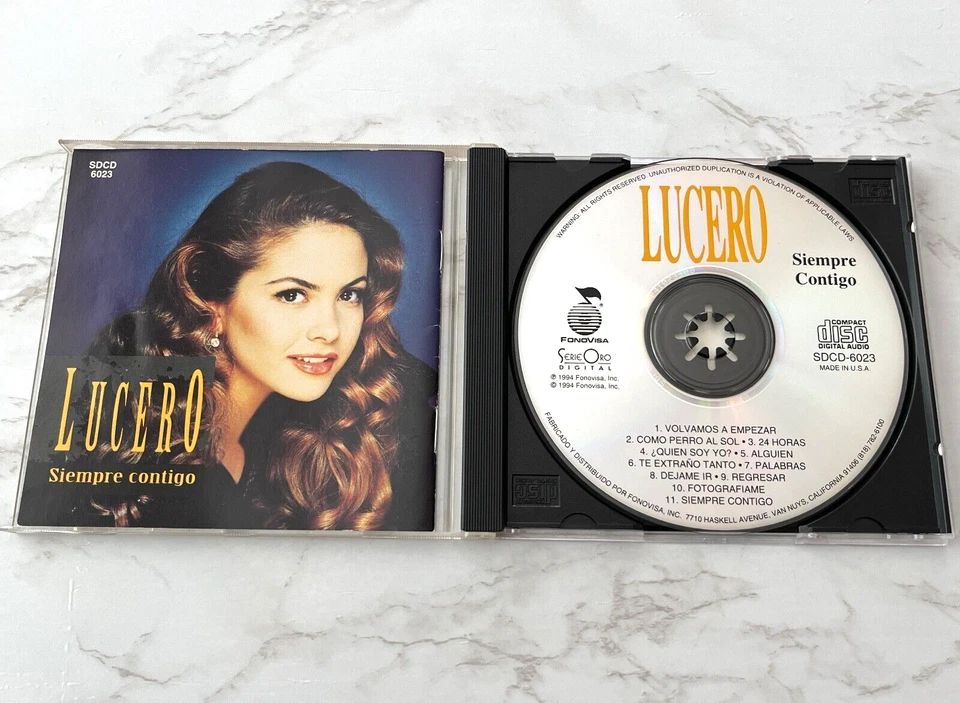 Lucero Siempre Contigo CD ORIG 1994 Fonovisa Te Extraño Tanto, Palabras MISPRINT Foto 1 de 4