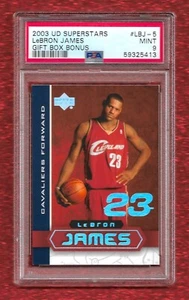 Superstars 2003 cubierta superior LBJ-5 LeBron James PSA 9 como nuevo radiocontrol caja de regalo para novatos - Imagen 1 de 1