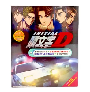 INITIAL D Anime DVD COMPLETE Stage 1-6 +3 Movies+Extra English Dub Ship From USA - Picture 1 of 6