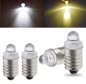 1-4 Flashlight Warm/White 3V E10 LED Bulb Screw Lamp Replace For Torch Light - Picture 1 of 13