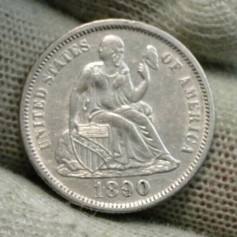 1890 Seated Liberty Dime Cover