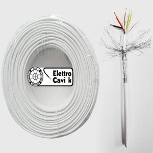 CAVO ALLARME 2x0.50+4x0.22 mm² ARMATO ANTI-RODITORE SCHERMATO 6 POLI RAME 100 MT - Foto 1 di 2