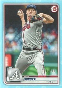 2020 Bowman Baseball Sky Blue #7 Mike Soroka /499