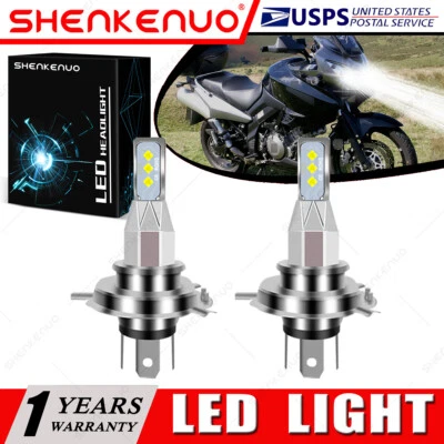 Para Suzuki Vstrom 1000 DL1000 2002-2012 - 2X 9003 H4 LED Faros Bombillas Blanco Foto 1 de 4
