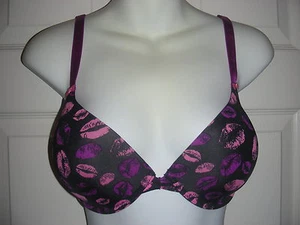 BETSY JOHNSON BRA-723355-BLACK KISSES-32DD-MICROFIBER EVERYDAY DEMI 723355 - Picture 1 of 2