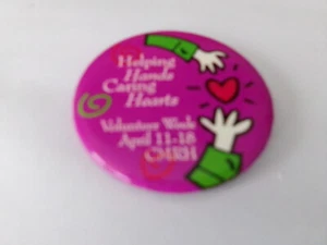 Helping Hands Caring Hands volunteer week CMRH April 11 pin Trademarked, vintage - Picture 1 of 1