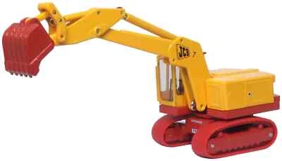 OXFORD DIECAST 1/76 JCB 7 TRACKED 360 EXCAVATOR/DIGGER 1965 YELLOW/RED 76JCB7001 - Image 1 of 4