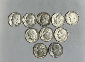 Einheit (10) 1946 bis 1964 d Roosevelt Groschen Silber - Bild 1 von 2