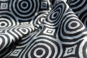 Preciosa tela de coser de velo indio de 1 yarda tela estampada a mano - Imagen 1 de 10