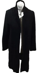 F&F Black Longline Edge To Edge Jacket, Coat, U.K. 12 - Picture 1 of 5
