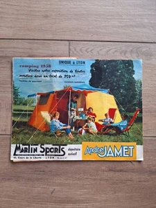 ANCIEN CATALOGUE CAMPING ANDRÉ JAMET 1958 TENTES VINTAGE TOURISME - Foto 1 di 9