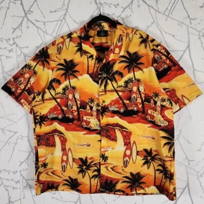 Royal Creations Tropical Sunset Printed Camp Shirt | Men's 2XL - Изображение 1 из 3