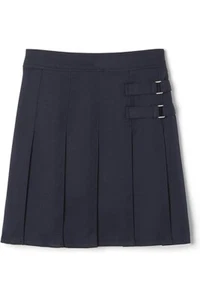 French Toast Girls' Two-Tab Pleated Scooter Skirt/ Navy 12 nwt - Picture 1 of 3