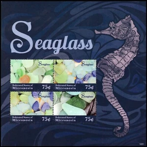 "Hoja de recuerdos" MICRONESIA 1099 - Ocean Seaglass (pb54106) - Imagen 1 de 1