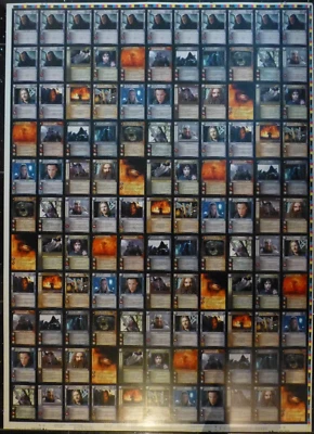 TCG 3 / Lord of the Rings Druckb. / Uncut Sheet Rare M.o.M.,The Fellows..Elbisch - Bild 1 von 2