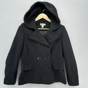 Chaqueta Chaquetón Y2K American Rag CIE Lana Con Capucha Doble Pecho Talla M De Colección Preparación - Imagen 1 de 10