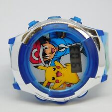 Pokemon POK3017AZ Blue Tone Plastic Quartz Digital Kids Watch New Battery