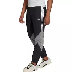 adidas SPRT Lightning Mens Trackpants Black Running Elasticated Training Pants - Picture 1 of 7