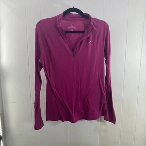 Merino Blend by Paradox pink 1/4 zip long sleeve top size L - Picture 1 of 5