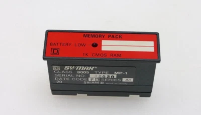 SQUARE D SY/MAX CLASS 8005 TYPE MP-1 MEMORY PACK 1K CMOS RAM SER A1 - Image 1 of 4