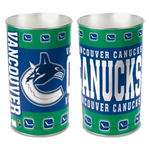 VANCOUVER CANUCKS 15"X10.5" TRASH CAN WASTEBASKET BRAND NEW WINCRAFT 👀🏒 - Picture 1 of 1