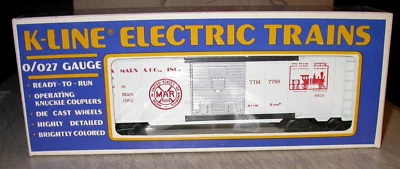 1988 K-Line 3 Rail 0 027 TCA Museum Collector 7788 BOXCAR Featuring Marx Trains - Image 1 of 4