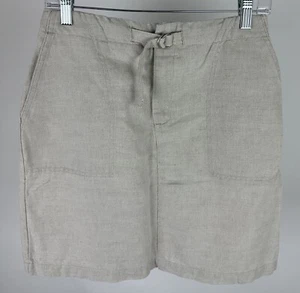 Vintage Dockers Skirt Womens 27” Waist Beige Linen Blend Minimalist Safari 90s  - Picture 1 of 9