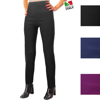 Pantalone Donna Carla Ferroni Invernale Pesante Classico Vita Alta A Sigaretta - Immagine 1 di 4