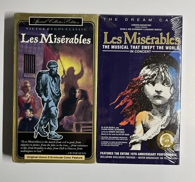 Les Miserables VHS Special Collectors Edition (1992) & In Concert (1995) SEALED - Image 1 of 4