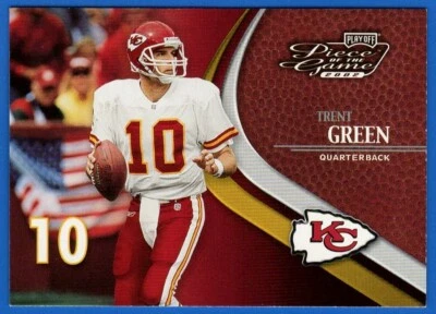 2002 Playoff Piece of the Game #13 Trent Green Kanas City Chiefs Football Card - Image 1 of 4