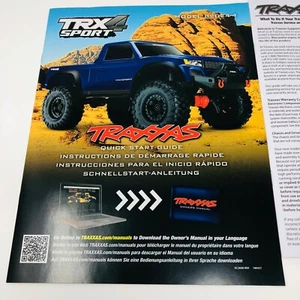 Traxxas TRX4 TRX-4 Sport Model 82024-4 Quick Start Guide Manual Pack New - Picture 1 of 12