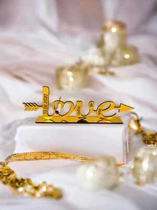 Amante personalizzato ORO 23 cm regalo denaro matrimonio fidanzamento nozze oro - Foto 1 di 7