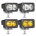 Pair 3inch 40W LED A-pillar Hood Lights Ditch Pods Offroad Pickup SUV Wiring Kit Ford Maverick